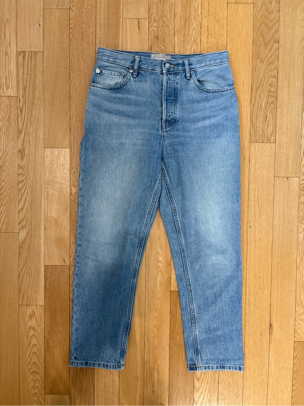 Everlane The Original Cheeky Straight Jean 27 Crop Light Wash Vintage-Inspired - Picture 2 of 10